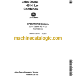 John Deere 45 HI-LO Combines Operator's Manual (OMH90736)