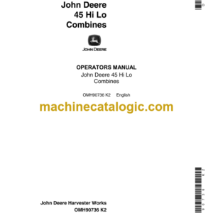 John Deere 45 HI-LO Combines Operator's Manual (OMH90736)