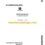 John Deere 24 Series Balers Operator's Manual (OME38936)