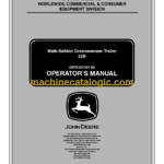 John Deere 22B Walk-Behind Greensmower Trailer Operator's Manual (OMTCU27387)