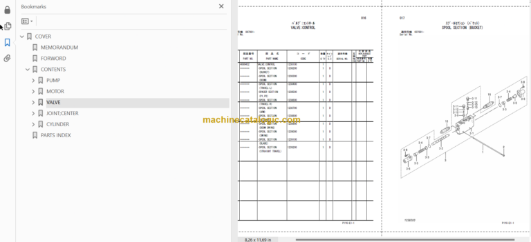 Hitachi ZX27-3 Hydraulic Excavator Parts Catalog & Equipment Components Parts Catalog