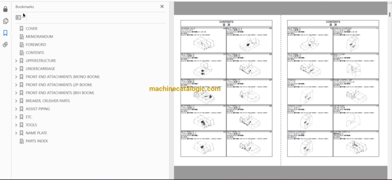 Hitachi ZX330 and ZX350 Series Hydraulic Excavator Parts and