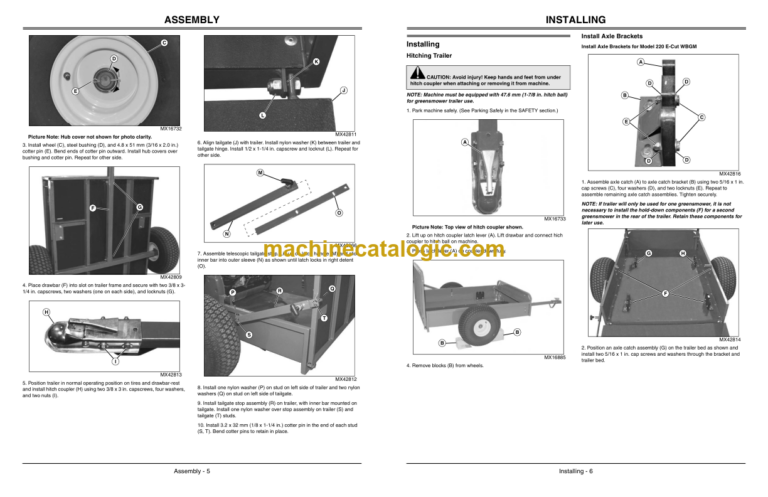 John Deere 22B Walk-Behind Greensmower Trailer Operator's Manual (OMTCU27387)