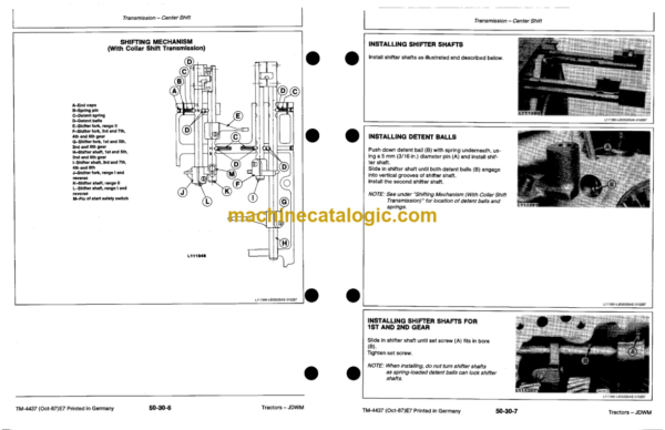 John Deere 1350, 1550, 1750, 1850, 1850N, 1950 and 1950N Tractors Technical Manual (TM4437)