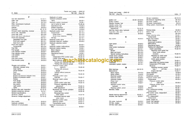 John Deere JD401-B Tractor and Loader Technical Manual (TM1091)