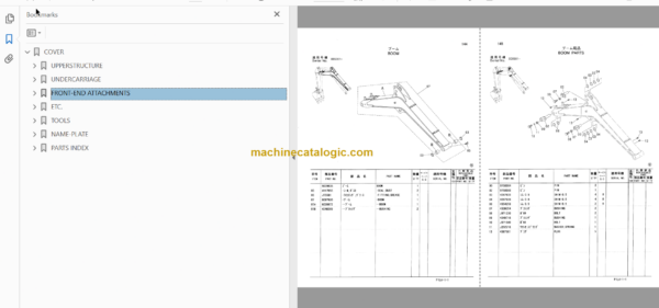 Hitachi ZX27U Excavator Parts Catalog & Equipment Components Parts Catalog