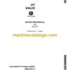 John Deere 347 Baler Operator's Manual (OME76108)