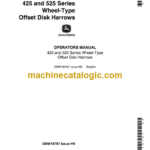 John Deere 425 and 525 Series Wheel-Type Offset Disk Harrows Operator's Manual (OMW18787)