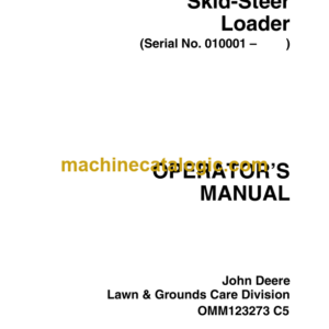 John Deere 8875 Skid Steer Loader Operator's Manual (OMM123273)