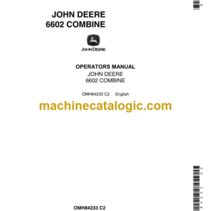 John Deere 6602 Combines Operator's Manual (OMH84233)