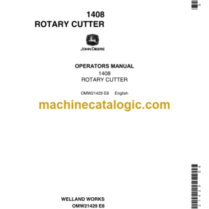 John Deere 1408 Rotary Cutter Operator's Manual (OMW21429)