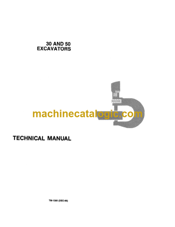 John Deere 30 and 50 Excavators Technical Manual (TM1380)