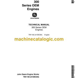 John Deere 300 Series OEM Engines Technical Manual (TM1190)