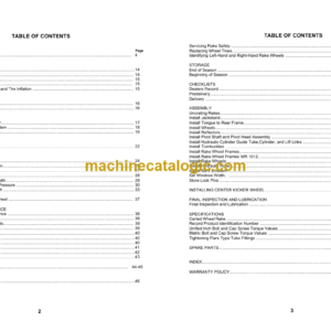 John Deere WR1008, WR1010, WR1012 Carted Wheel Rake Operator’s Manual (TNOMUS00WRF)