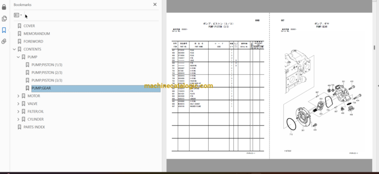 Hitachi ZX75UR-3 Hydraulic Excavator Parts Catalog & Equipment Components Parts Catalog