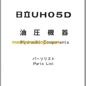 Hitachi UH05D Parts List & Equipment Components Parts Catalog