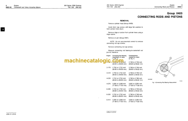 John Deere 300 Series OEM Engines Technical Manual (TM1190)