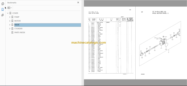 Hitachi ZX27U Excavator Parts Catalog & Equipment Components Parts Catalog