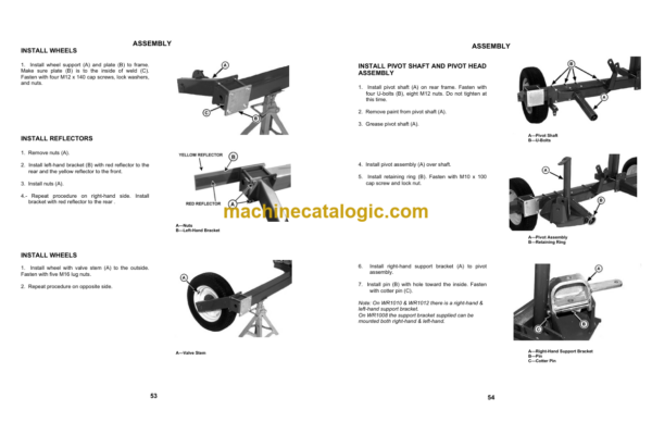 John Deere WR1008, WR1010, WR1012 Carted Wheel Rake Operator's Manual (TNOMUS00WRF)