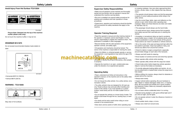 John Deere 2020A and 2030A ProGator Utility Vehicle Operator's Manual (OMTCU30074)