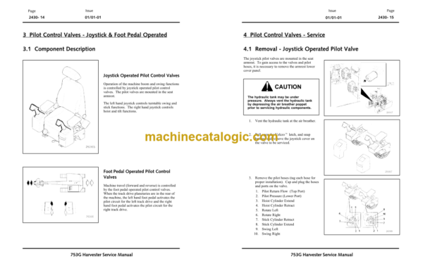 John Deere 753G Tracked Harvester Technical Manual (TM1954)