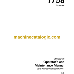 John Deere 1758 Forwarder Operator's Manual (OMF062130)