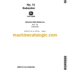 John Deere No. 15 Subsoiler Operator's Manual (OMW181155)