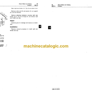 John Deere JD890 Excavator Technical Manual (TM1163)