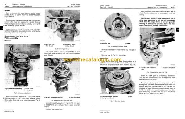 John Deere JD444 Loader Technical Manual (TM1162)