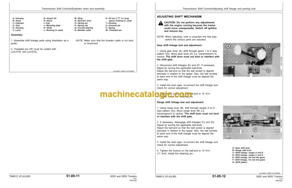 John Deere 6205 and 6505 Tractors Repair Technical Manual (TM4612)