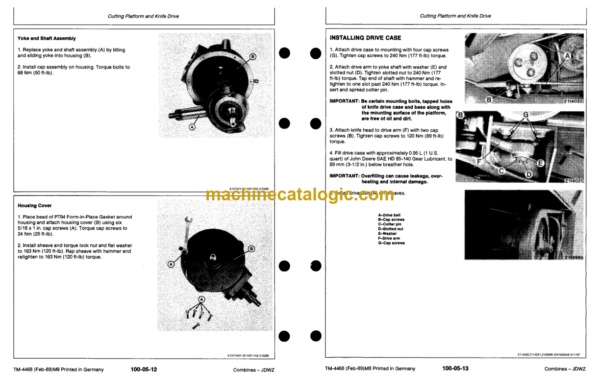 John Deere 810, 812, 812 SH, 814, 814 SH 816, 816 SH, 818 and ud Cutting Platforms 483, 583, 683 Corn Heads Technical Manual (TM4468)