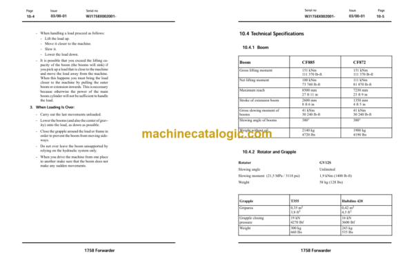 John Deere 1758 Forwarder Operator's Manual (OMF062130)