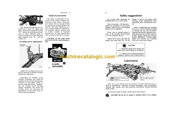 John Deere BF and BFT Finishing Harrows Operator's Manual (OMB25335)