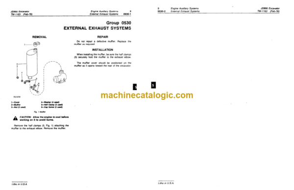 John Deere JD890 Excavator Technical Manual (TM1163)