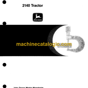 John Deere 2140 Tractor Technical Manual (TM4373)