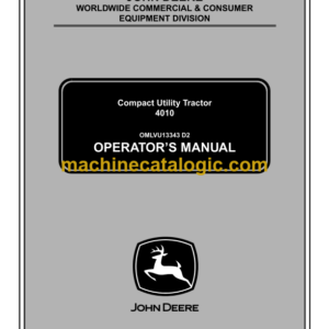 John Deere 4010 Compact Utility Tractor Operator's Manual (OMLVU13343)