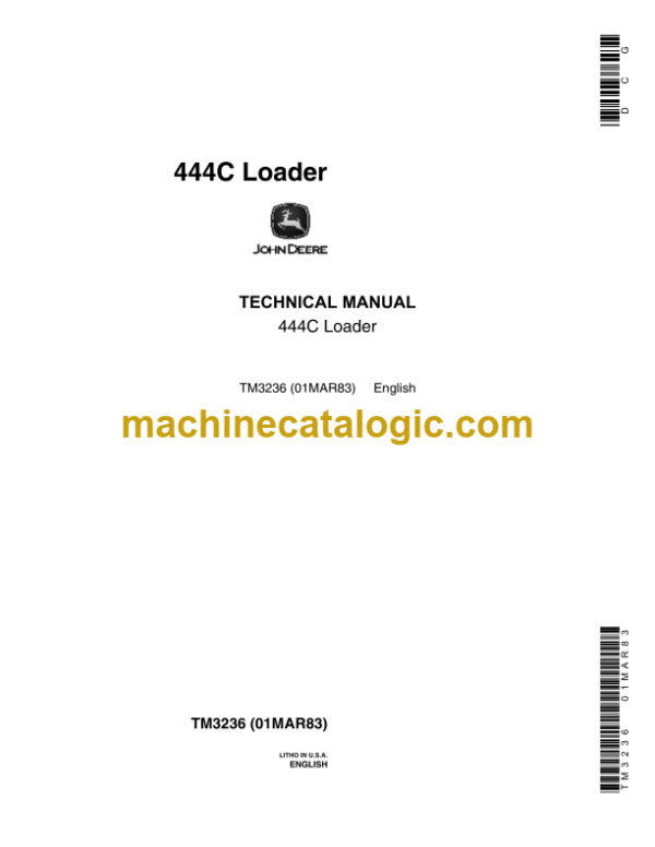 John Deere 444C Loader Technical Manual (TM3236)