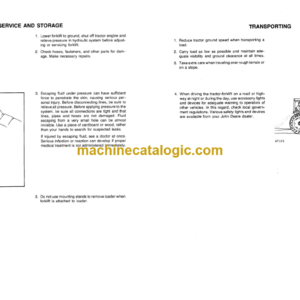 John Deere 59 Forklift Operator’s Manual (OMW21458)