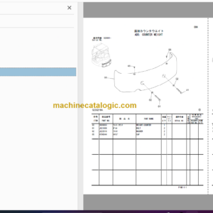 Hitachi ZX27U-3 ZX27U-3F ZX29U-3 ZX29U-3F Hydraulic Excavator Parts Catalog & Equipment Components Parts Catalog