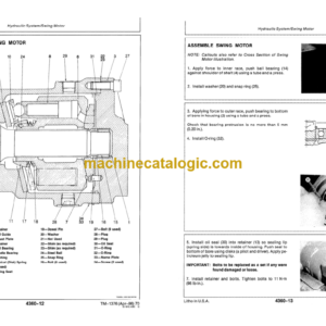 John Deere 70 Excavator Repair Operation and Test Technical Manual (TM1376)