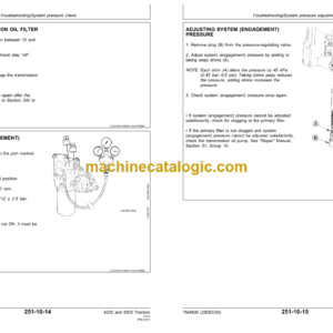 John Deere 6205 and 6505 Tractors Operation and Tests Technical Manual (TM4608)