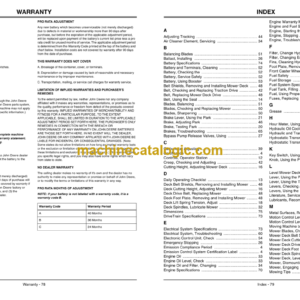 John Deere Z910A, Z920A, Z925A, Z930A, Z950A, Z960A, Z970A ZTrak Pro Series Operator’s Manual (OMTCU29405)