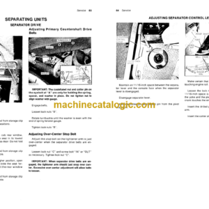 John Deere 6600 and 7700 Combines Operator’s Manual (OMH84605)