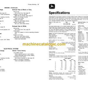 John Deere JD410 Backhoe Loader Operator’s Manual (OMT66840)