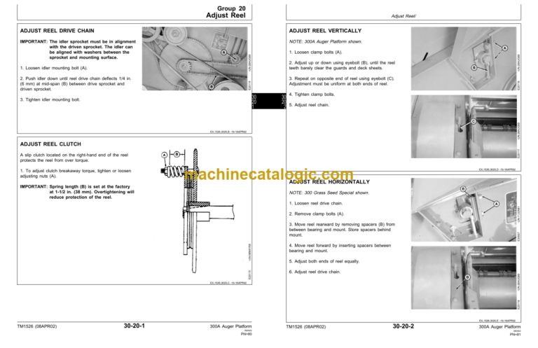 John Deere 300A Auger Platform and 300 Grass Seed Special Technical Manual (TM1526) John Deere 300A Auger Platform and 300 Grass Seed Special INDEX: