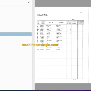 Hitachi EX100WD-3C Wheeled Excavator Parts Catalog & Equipment Components Parts Catalog