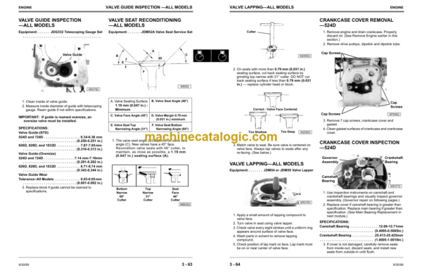 John Deere 524D 724D 826D 828D and 1032D Walk-Behind Snowblowers Technical Manual (TM1612)