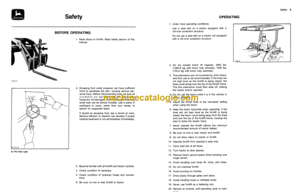 John Deere 59 Forklift Operator's Manual (OMW21458)