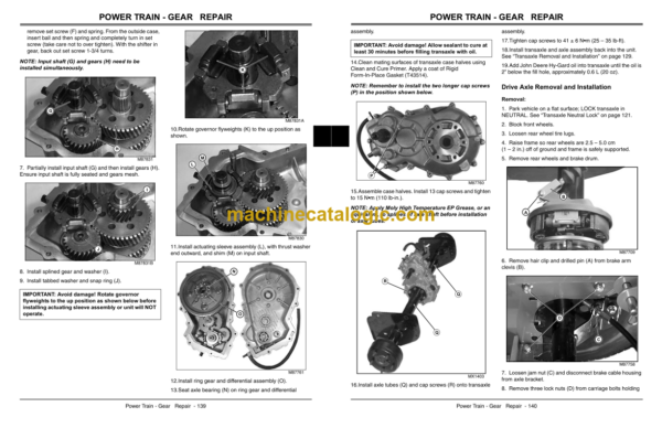 John Deere Turf Gator Utility Vehiches Technical Manual (TM1686)