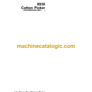 John Deere 9930 Cotton Picker Operator's Manual (OMN200310)